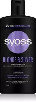 Syoss Blonde & Silver shampoing violet pour cheveux blonds et gris TU прозрачный