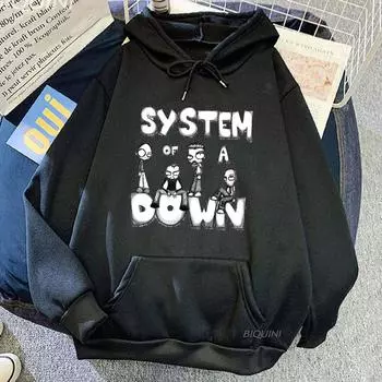 System of A Down Sweatshirts Prevalent Street Grunge Hoodie Winter Fleece Clothing Oversized Sudadera O-neck Pullovers S