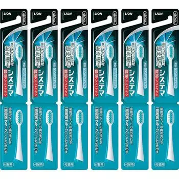 Systema Sonic assisted brush (electric) Replacement brush ordinary green 2 pieces x 6 pieces