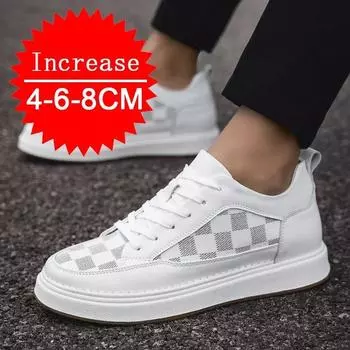 SYTK Men s 4/6/8cm height increasing Fashion anti-slip casual shoes outdoor casual running non-slip sneakers size 37-44 37