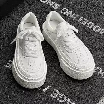 SYTK Spring Autumn New Designer Men s Vulcanize Shoes Fashion Casual Black White Men s Shoes Lace Platform Sneakers Male 38 чёрный