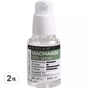 Сыворотка Derma Factory Niacinamide 20%, 30 мл, 2 шт.
