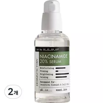 Сыворотка Derma Factory Niacinamide 20%, 80 мл, 2 шт.