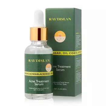 Сыворотка для лечения акне, сужающая поры, сыворотка с чайным деревом, глубоко удаляет прыщи, высыпания, удаляет прыщи и восстанавливает сыворотку для кожи зелёный