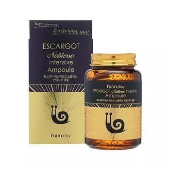 Сыворотка для лица с муцином королевской улитки,FarmStay Escargot Noblesse Intensive Ampoule,250мл