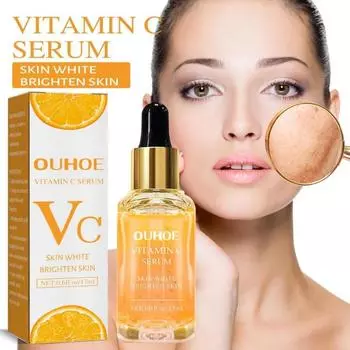 Сыворотка для лица с витамином С, осветляющая кожу, осветляющая пятна, гиалуроновая кислота, эссенция для лица, средства по уходу за кожей 17ml