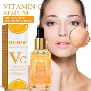 Сыворотка для лица с витамином С, осветляющая кожу, осветляющая пятна, гиалуроновая кислота, эссенция для лица, средства по уходу за кожей 17ml