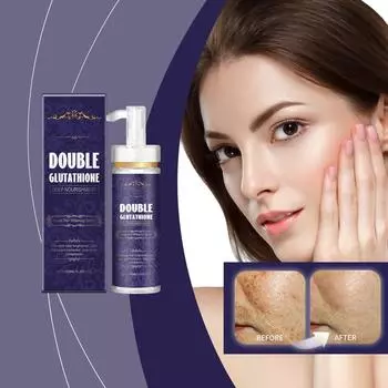 Сыворотка для отбеливания кожи Double Glutathione Super Skin, корректирующая темную кожу, увлажняющая, осветляющая, для лица и тела(100мл)