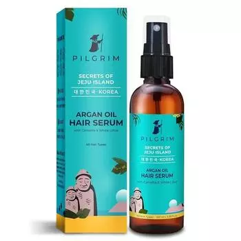 Сыворотка для волос Pilgrim Argan Oil для сухих вьющихся волос, разглаживание волос, сглаживание и контроль вьющихся/сухих волос 100 мл, упаковка 1 шт.