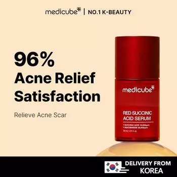 Сыворотка Medicube Red Succinic Acid Serum 30 мл для кожи, склонной к акне и следам