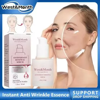 Сыворотка против морщин, сужающая поры, исчезающая, тонкие линии, глубоко увлажняющая, подтягивающая, укрепляющая, нежная кожа, антивозрастная эссенция для ухода за лицом, 30 мл