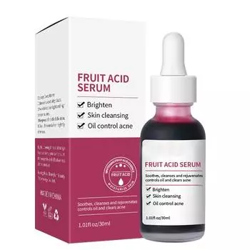 Сыворотка с фруктовыми кислотами уменьшает шрамы от угревой сыпи, сужает поры, увлажняет и питает кожу. Эссенция для ухода за кожей 1pc