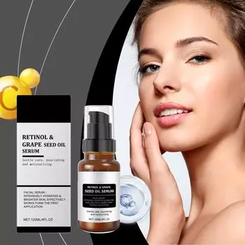 Сыворотка с маслом виноградных косточек, нежная кожа, мягкая, яркая, увлажняющая и увлажняющая сыворотка для лица 120 мл