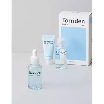 Сыворотка с низкомолекулярной гиалуроновой кислотой Torriden Divein, специальный набор 40 мл + сыворотка 40 мл + тонер 50 мл + крем 20 мл