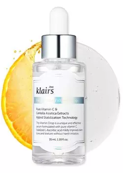 Сыворотка с витамином С Freshly Juiced Vitamin Drop 35 мл витамин С Raw Vitamin C Pure Vitamin Dullness Serum Поры Омертвевшая кожа Сухая кожа Влажная чувствительная кожа