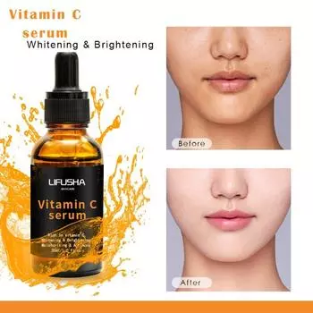 Сыворотка с витамином С, увлажняющая, осветляющая, Vc, уход за кожей, нежная увлажняющая, не вызывающая раздражения эссенция 30ml