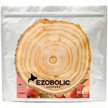 Сывороточный протеин EZOBOLIC 3 кг со вкусом персика, протеина из специализированного магазина протеинов из Хоккайдо EZOBOLIC Произведено в Японии [порция 25,5 г]