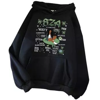 Sza Ctrl Альбом Толстовка Sza Толстовка Sza Merch Sza Принт Женская унисекс толстовка L чёрный