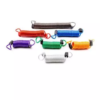 SZB Bicycle Cable Lock Carabiner Wire Lock Lightweight Telescopic Portable Wire Lock Bike Anti-Theft (1M, Blue)