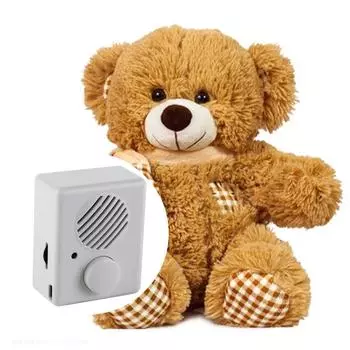 Сжатый записываемый голосовой модуль кнопка воспроизведения мягкая игрушка-зверь диктофон детская игрушка плюшевая игрушка белый