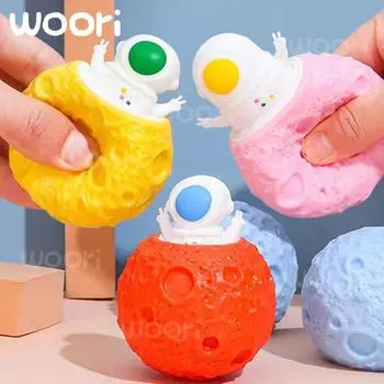 Сжимаемая чашка астронавтов, планета, TPR, антистресс, всплывающие забавные игрушки, шутка, декомпрессия, сенсорный стресс, подарок для детей и взрослых синий