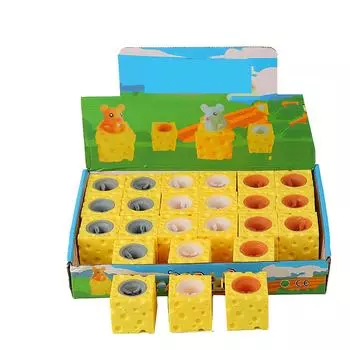 Сжимаемая игрушка для снятия стресса, декомпрессии, симпатичное животное, сжимающая чашка для работы, обучения, сырная мышь