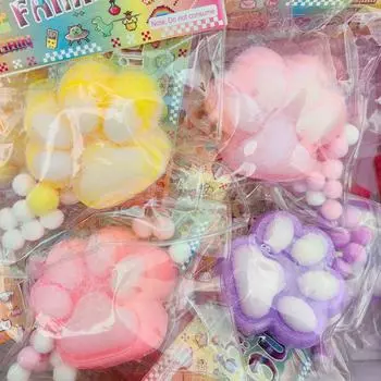 Сжимай Веселье: Огромный силиконовый кошачий коготь для снятия стресса - игрушка знаменитости из Интернета с медленным отскоком для максимальной декомпрессии.