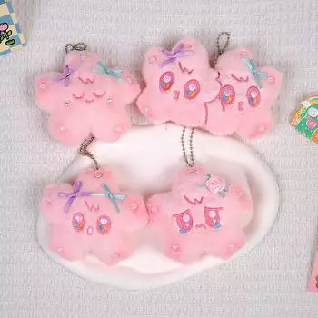 Сжимающий бант розовый сиамский кот Капибала звезда кулон брелок кукла плюшевые куклы аксессуары