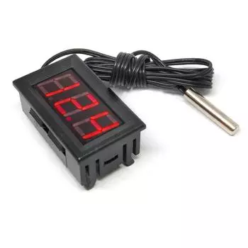 T0#0,56-дюймовый светодиодный цифровой модуль датчика температуры DC5-12V термометр с зондом(