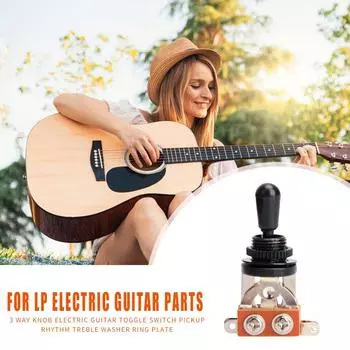 T0# 1шт LP электрогитара переключатель звукоснимателей 3-позиционный тумблер (черный)