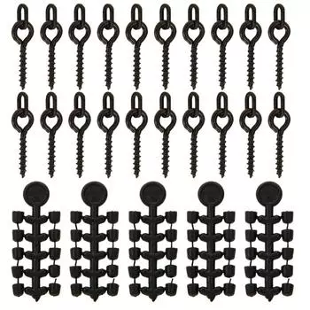 T0# 20 Pcs Fishing Screws 50 Pcs Hook Stop Kit Fishing Lure Screws Hook (Set Two
