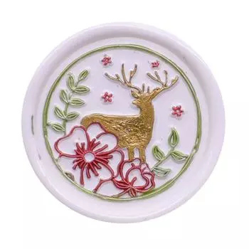 T0# 25 мм круглая штампованная медная головка рождественская серия сургучная головка для открытки (А11