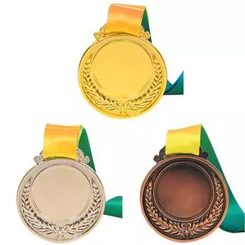 T0# 2 дюйма Золотой приз с шейной лентой Круглый для вечеринки по случаю соревнований (Золото)