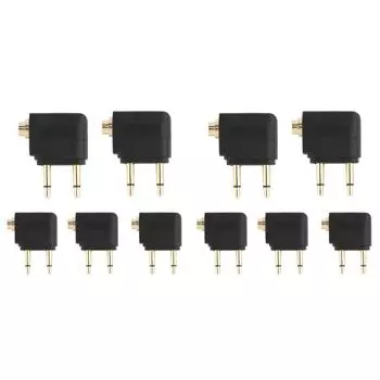 T0# 3,5 мм разъем аудио адаптер аудио конвертер для наушников для путешествий в самолете (5шт