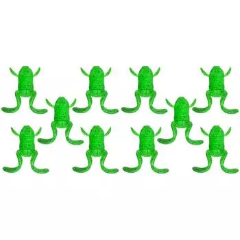 T0 # 5 шт. Мягкая приманка в виде лягушки 10 г Плавающая приманка в виде лягушки с ногами для ловли окуня (Гре