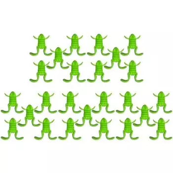 T0 # 5 шт. мягкая приманка в виде лягушки 10 г приманка для лягушки с ногами для ловли окуня (Желтый зеленый