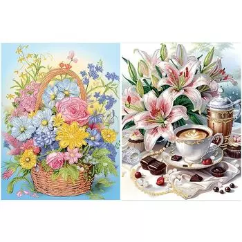 T0# 5D DIY Частичный набор для алмазной живописи с особыми формами, украшение для цветов YXZ044