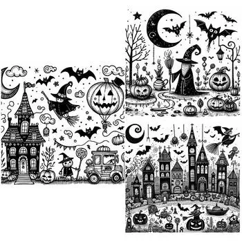 T0# 5D DIY Полная круглая дрель Алмазная картина Хэллоуин Домашний декор Искусство Ремесло w4007