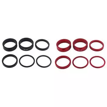 T0 # 6 шт. прокладка для велосипедной вилки 2/5/10 мм, проставка для велосипедной гарнитуры для MTB Bicyle (Бла