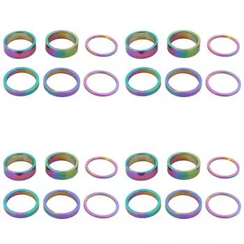 T0# 6 шт. проставки для рулевой колонки велосипеда 2/5/10 мм проставки для штока передней вилки велосипеда (Мультиколо