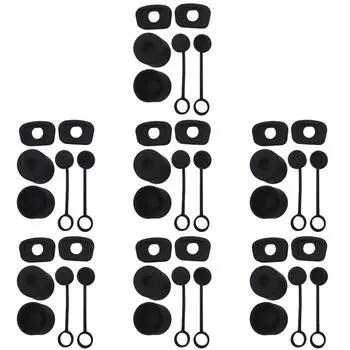 T0# 6 шт. Силиконовая заглушка для стакана с водой, препятствующая проливанию (черный)