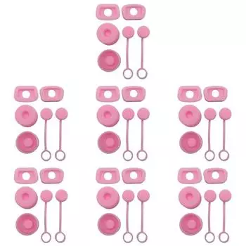 T0# 6 шт. Силиконовая заглушка для стакана с водой, препятствующая проливанию (розовый)