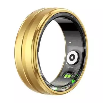 T0# BT Smart Ring Водонепроницаемое кольцо для здоровья Мониторинг сердечного ритма и уровня кислорода в крови(Золото