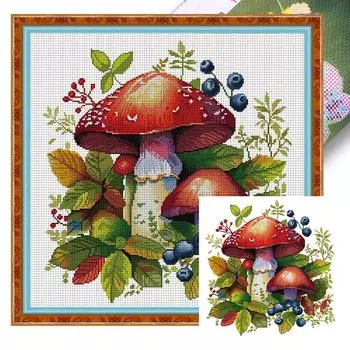 T0# Частичная вышивка Эко-хлопковая нить 14CT Печатный цветок Набор для вышивки крестом HA194