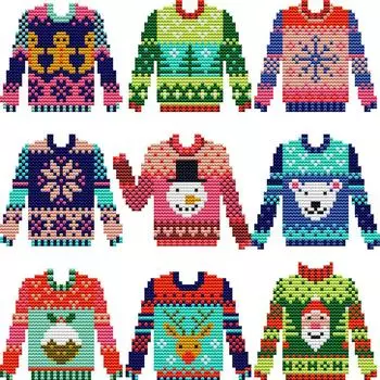 T0# Частичная вышивка Эко-хлопковая нить 14CT Печатный свитер Набор для вышивки крестом J789