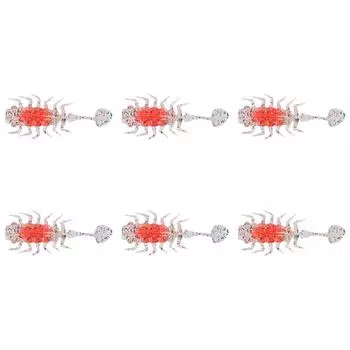 T0# Float Fishing Soft Lure 5cm Small Paddle T Tail Bait for Bass Fishing (Orang