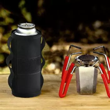 T0# Кемпинг Длинный Бутановый Газовый Баллон Защитный Чехол Сделай Сам Наклейка (черный)