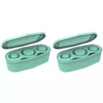 T0# Large Ice Cube Tray with Lid Silicone Cylinder Ice Mold for 30-40 Oz Cup (Gr