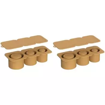 T0# Лоток для кубиков льда с крышкой Силиконовый цилиндр Формы для кубиков льда для чашек на 30-40 унций (бр