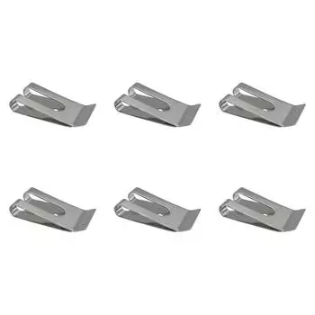 T0 # металлический зажим для ремня с двойными отверстиями, кобура, чехол, зажим для ремня для кожи, сделай сам (Серебряный